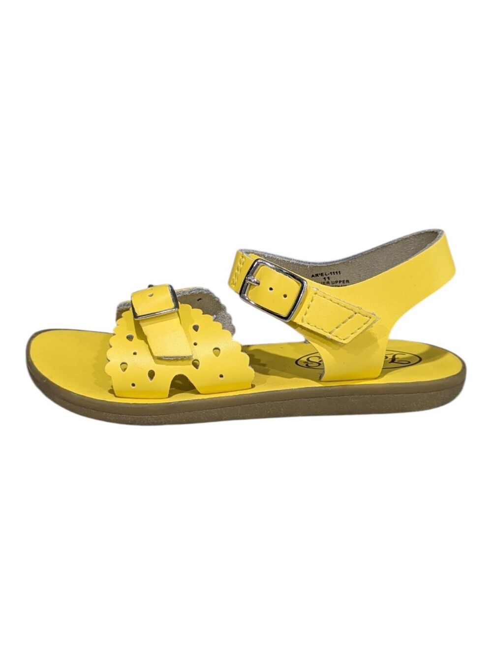 Footmates Kids Ariel Saltwater Salt Water Sandals Butter Yellow Leather Girls 11